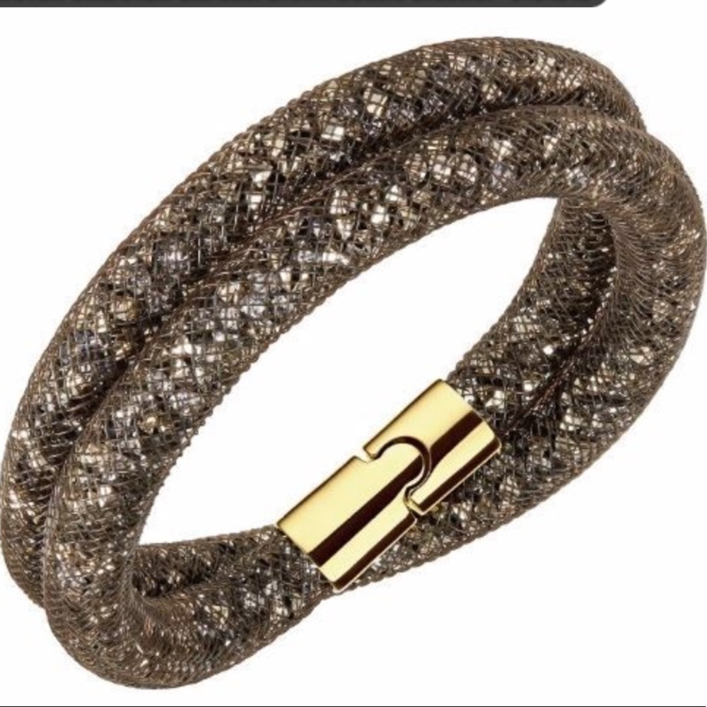Swarovski choker or double wrap bracelet in browns